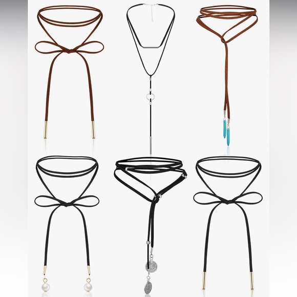 SUEEIO Adjustable Chocker & Howlite Earring Bundle - Picture 3 of 4